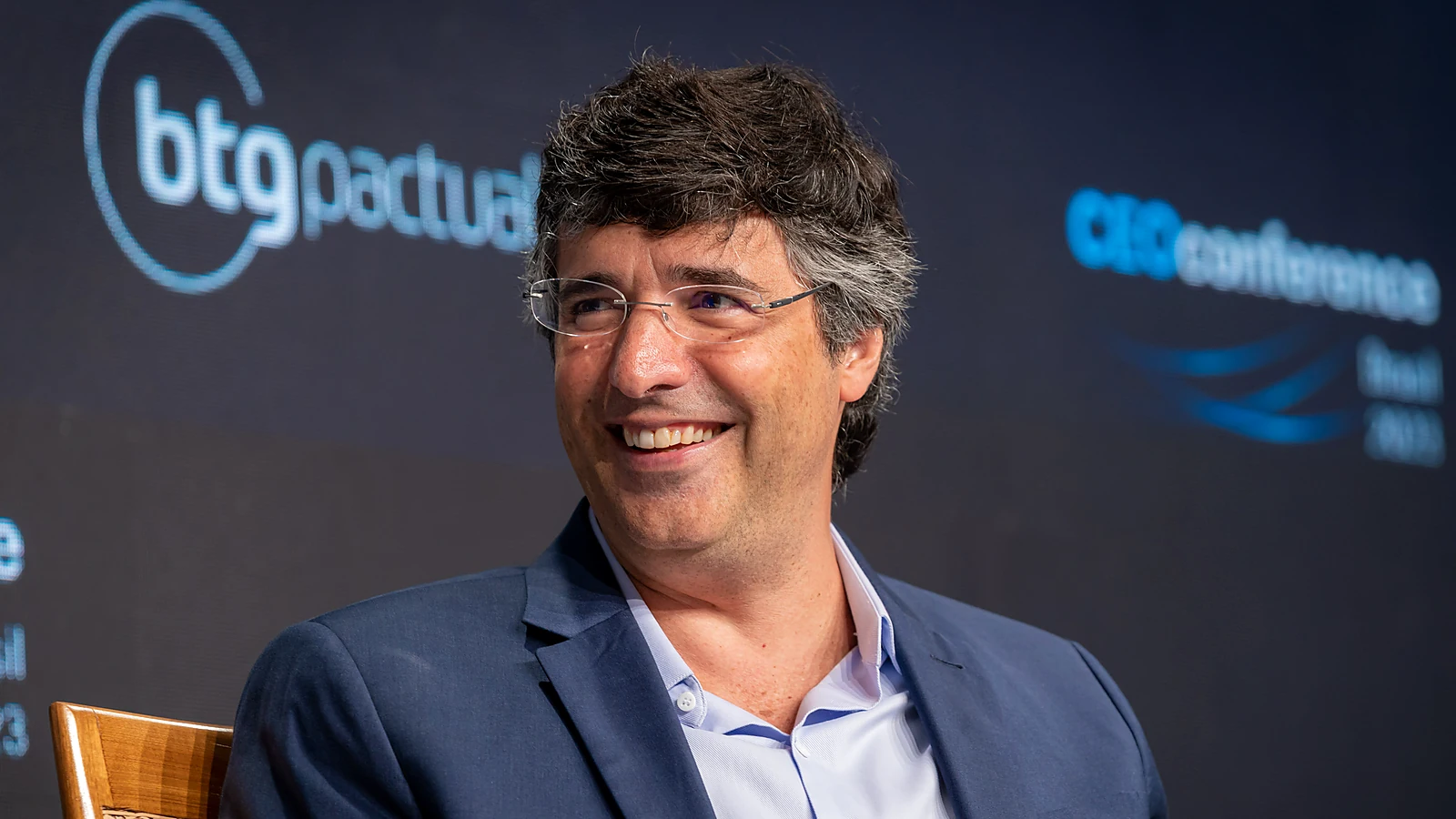 André Esteves durante una conferencia de BTG Pactual