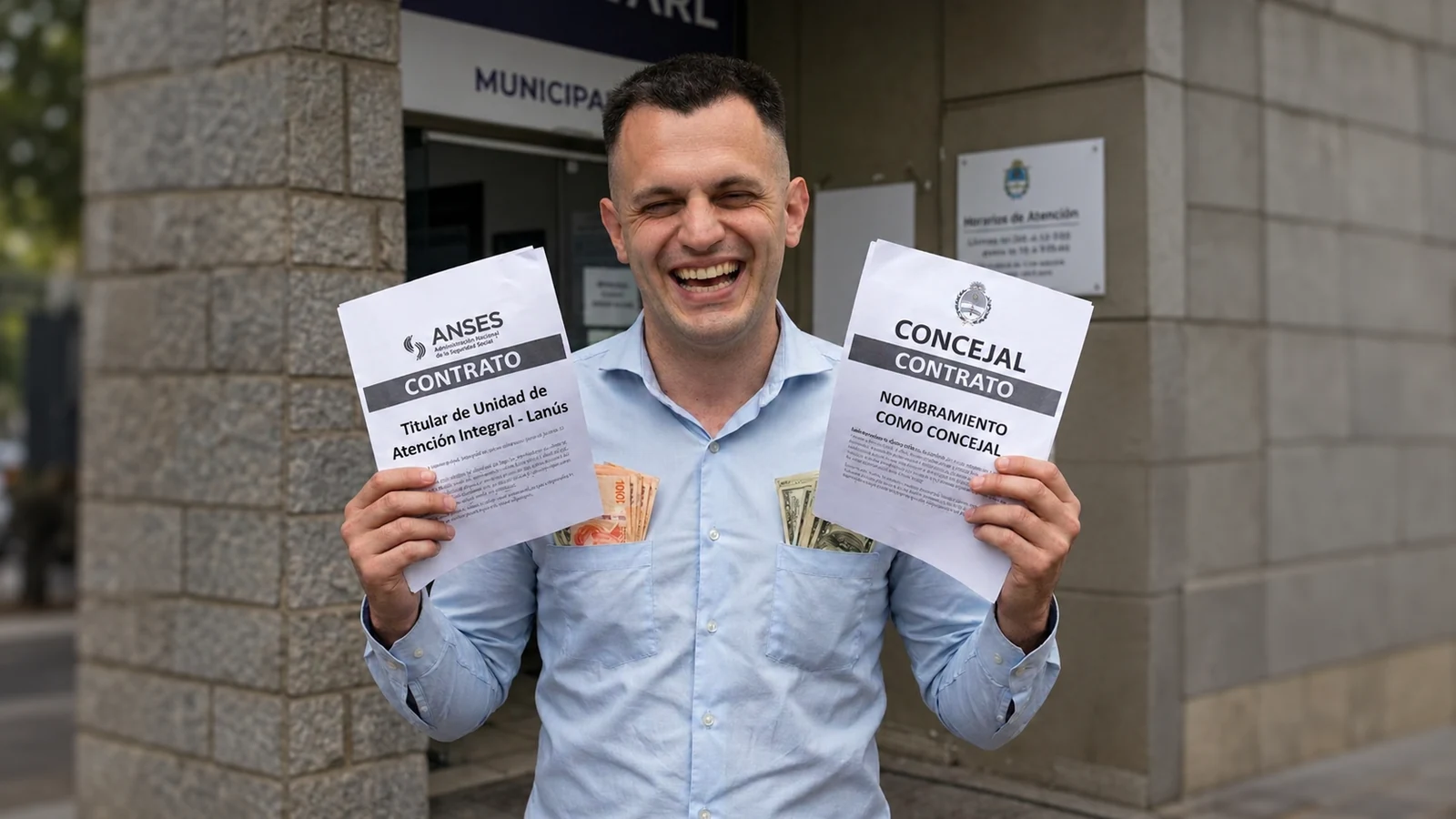 Ignacio Nacho Moroni sostiene referencias a sus funciones en ANSES y el Concejo Deliberante